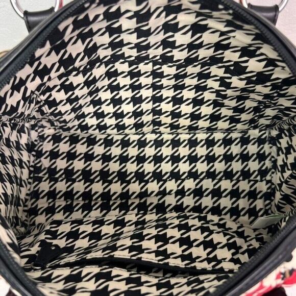 Vera Bradley Mini Loft Duffel Bittersweet Quilted Zip Pockets Floral Lined - Picture 6 of 16